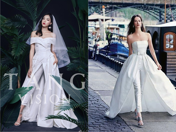 對新娘身材的終極考驗之——褲裝婚紗，你敢穿么？  第2張