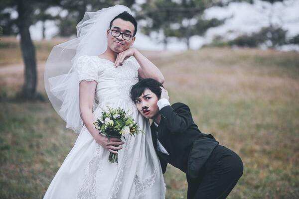 有趣男女反串婚紗照如何拍 反串婚紗照圖片欣賞  第1張