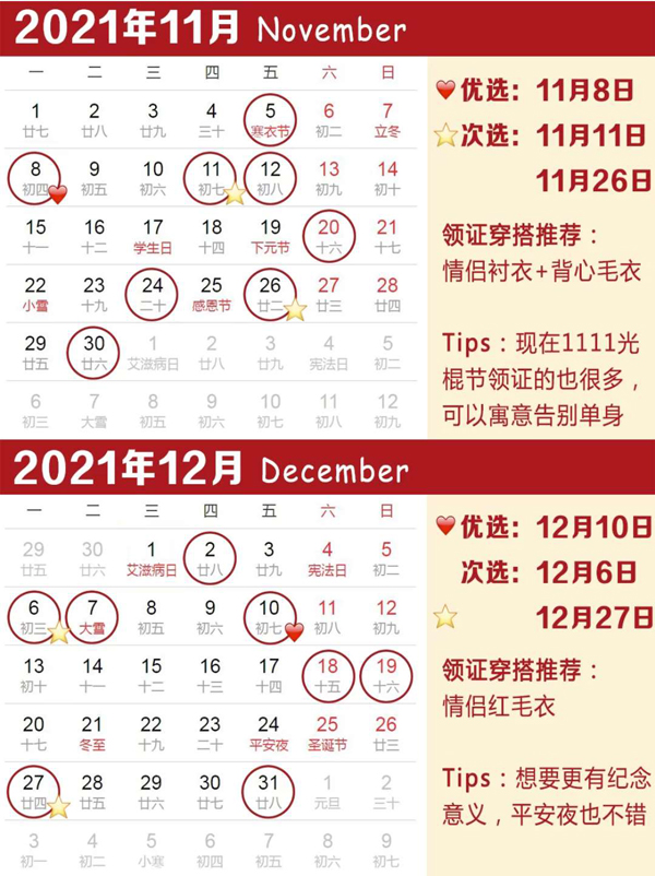2021年領(lǐng)證吉日速查，附領(lǐng)結(jié)婚證常見問題  第6張
