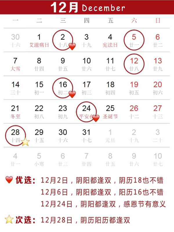  2020下半年領證吉日速查，這12天最好！  第8張