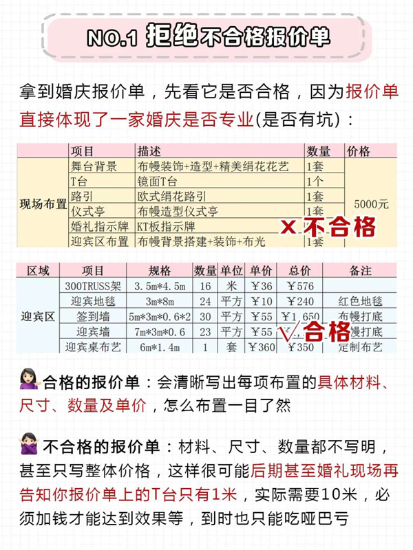  3分鐘教你看懂婚慶報價單，手把手教你砍價  第2張