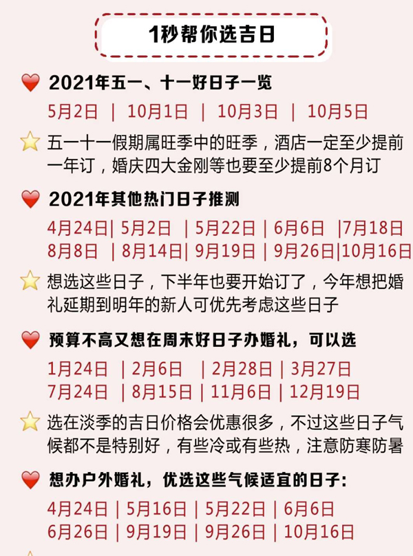2021年結婚吉日搶先看！這32個好日子趕緊搶酒店  第8張