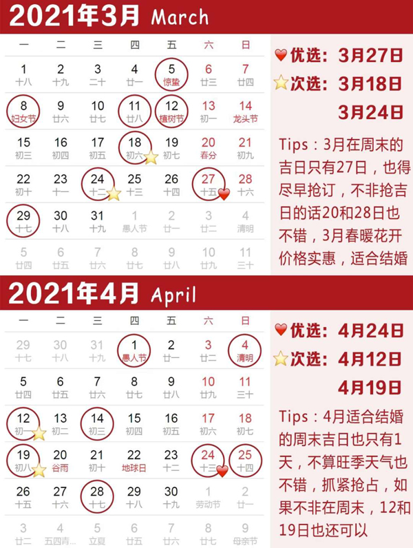 2021年結婚吉日搶先看！這32個好日子趕緊搶酒店  第3張