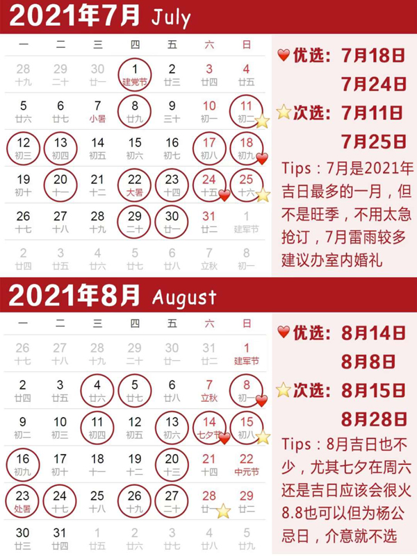 2021年結婚吉日搶先看！這32個好日子趕緊搶酒店  第5張
