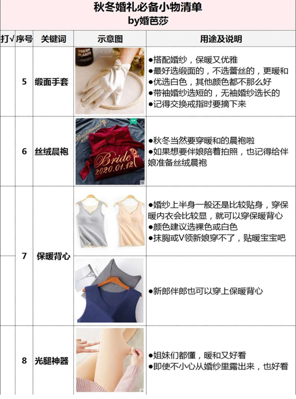 秋冬婚禮必看32個(gè)注意事項(xiàng)，附必買(mǎi)物品清單  第9張