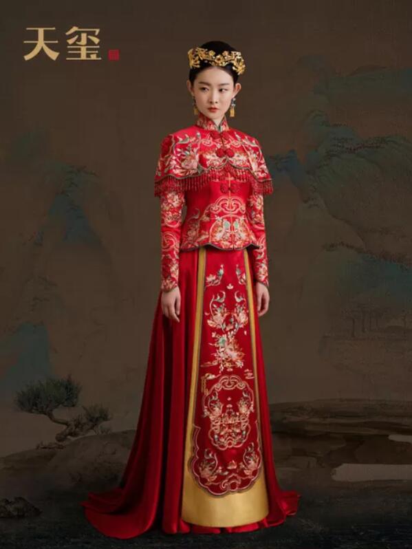 婚禮上的這些“司藤”風禮服，讓你秒變國風美人！  第5張
