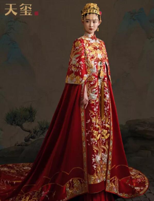 婚禮上的這些“司藤”風禮服，讓你秒變國風美人！  第9張