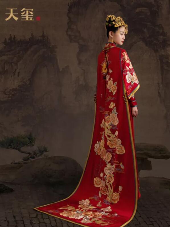 婚禮上的這些“司藤”風禮服，讓你秒變國風美人！  第11張
