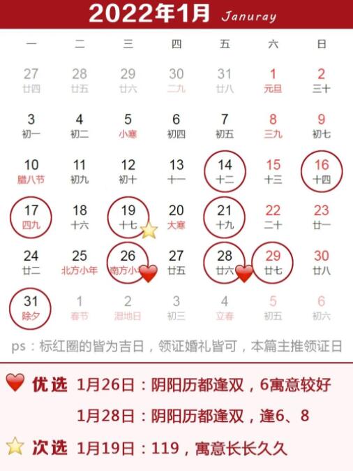 2022上半年結婚領證吉日公布，這3天需要預約  第2張