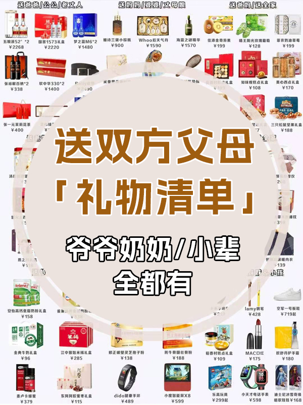 送雙方父母及長輩禮物清單，見面過年都能送  第1張